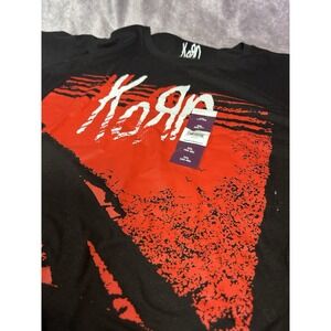 Korn Cover Album Graphic Band T Shirt Black Red 2XL NWT Official Licensed